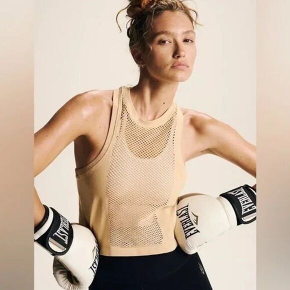 NEW Free People Movement Mesh In Session Tank Top Tan Women’s XS/Small - Picture 1 of 6